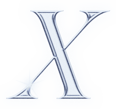 Dreamy Chrome Letter X Type Sticker